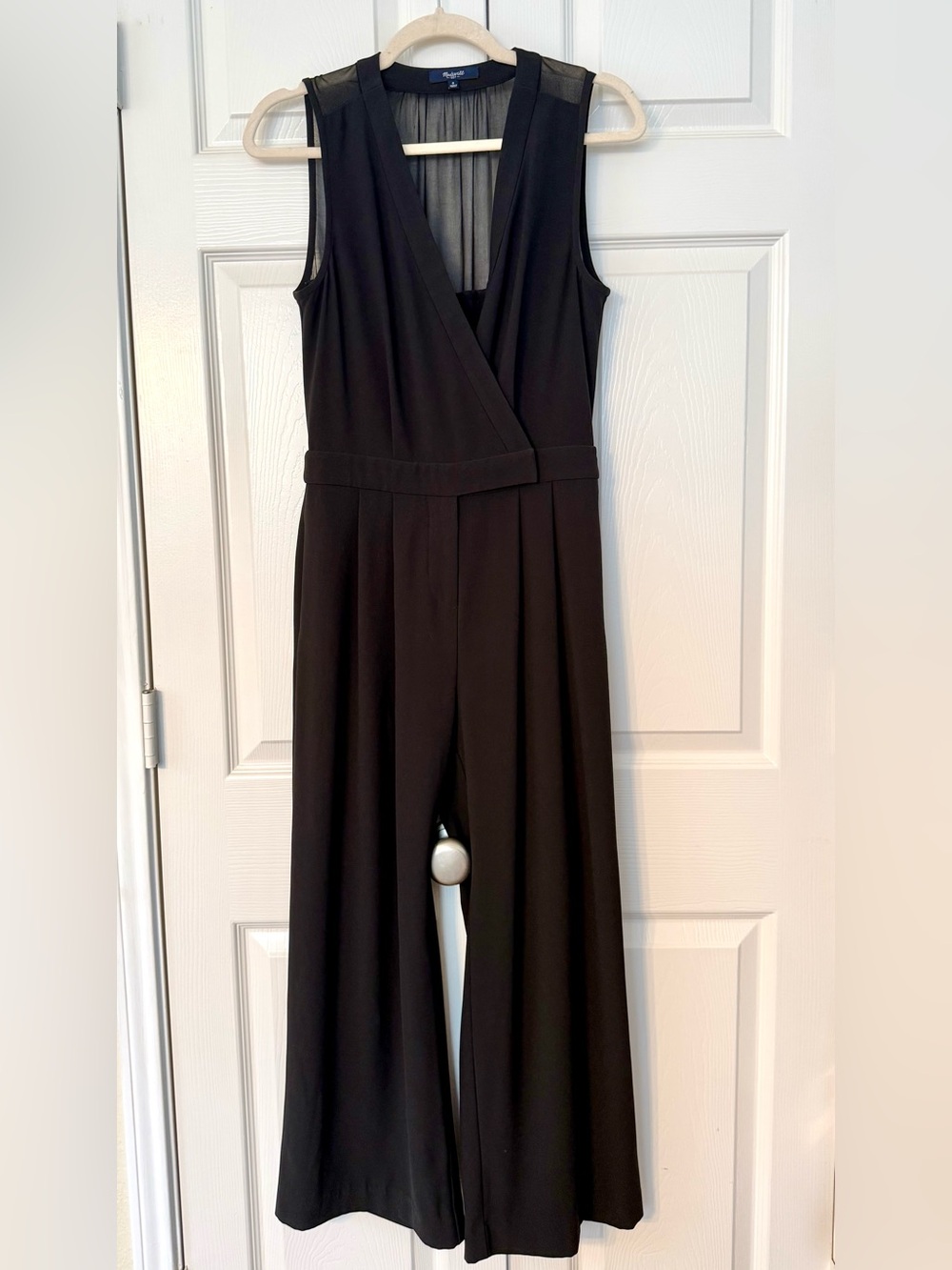 Madewell Black Sleeveless Wrap-Front Jumpsuit Size 0